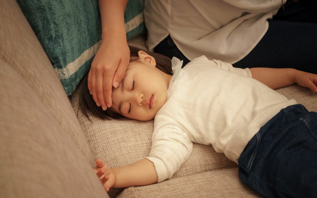 What is a high temperature for a child?